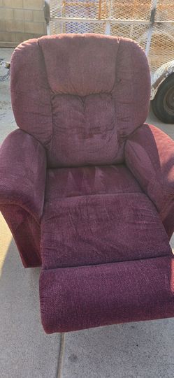 Burgundy Fabric Recliner Chair/sillon reclinable