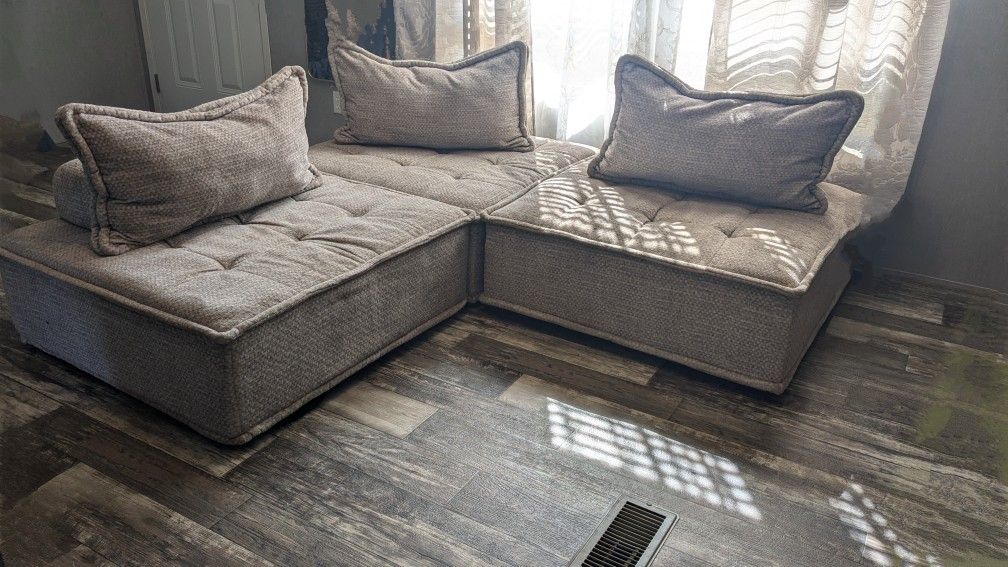 Taupe Couch and Accent Chair Set
