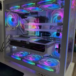 Custom Liquid Cooled Gaming PC i9 13900K RTX 4080 White Build