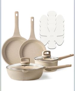 CAROTE 10Pcs Pots and Pans Set Nonstick, Induction Cookware Sets