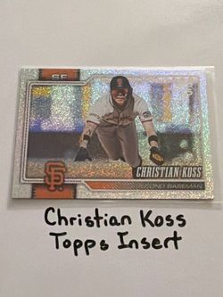 Christian Koss San Francisco Giants 2nd Baseman Topps Short Print Insert Card.