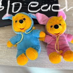 $10 each Winnie the Pooh in eeyore piglet costume plushies Disney 
