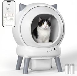 Self Cleaning Automatic Cat Litter Box E2 Smart Robot
APP Control Weight Monitoring Ultra-Quiet Safe Anti-Pinch for Multiple Cats Child Lock Bags Mat