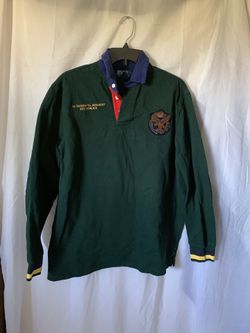 Polo Ralph Lauren VTG GREEN Polo Shirt Crown Crest with An Eagle On Crown