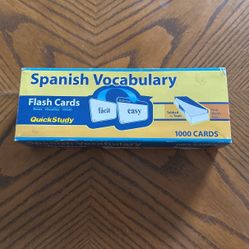 Spanish Vocabulary Flash Cards 