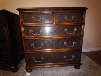 Beautiful Dressers W/Copper Engraving On