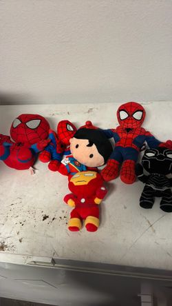 6 Spider-Man Superman iron man panther plush toys