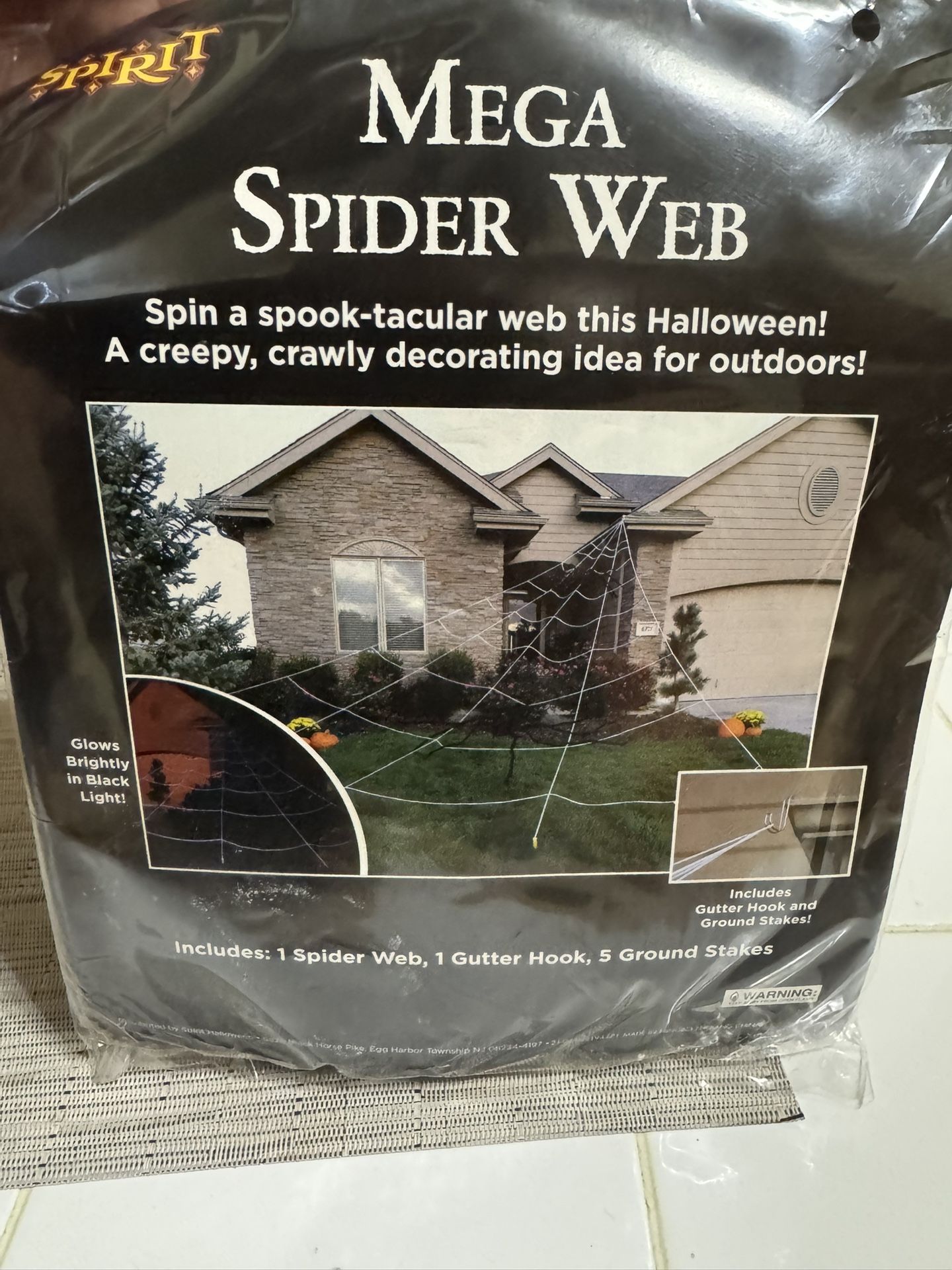 Mega spider web for Halloween