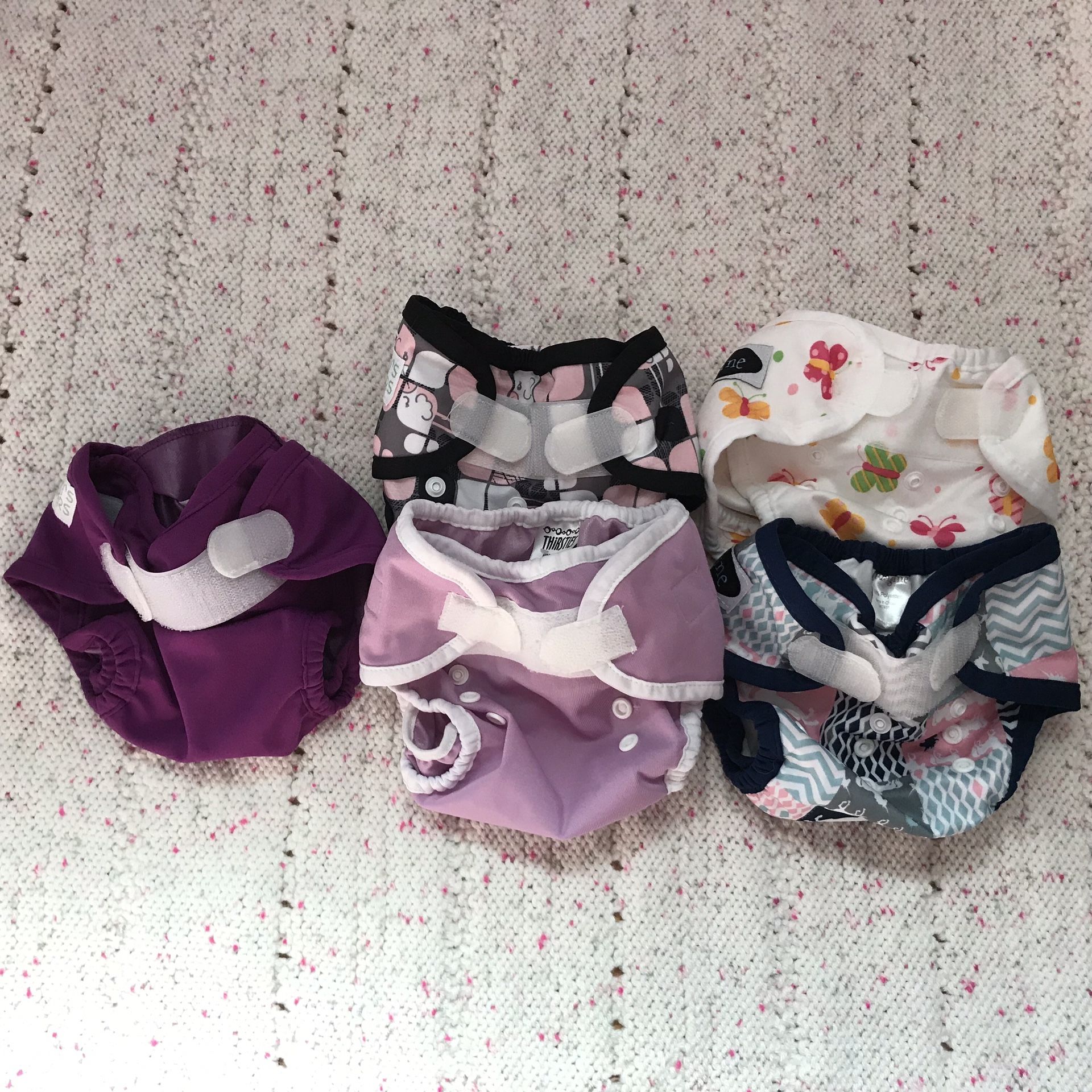 Newborn Cloth Diaper Covers Set of 5
