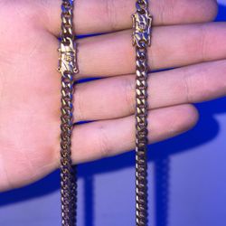 2 14k Gold Cuban Chains