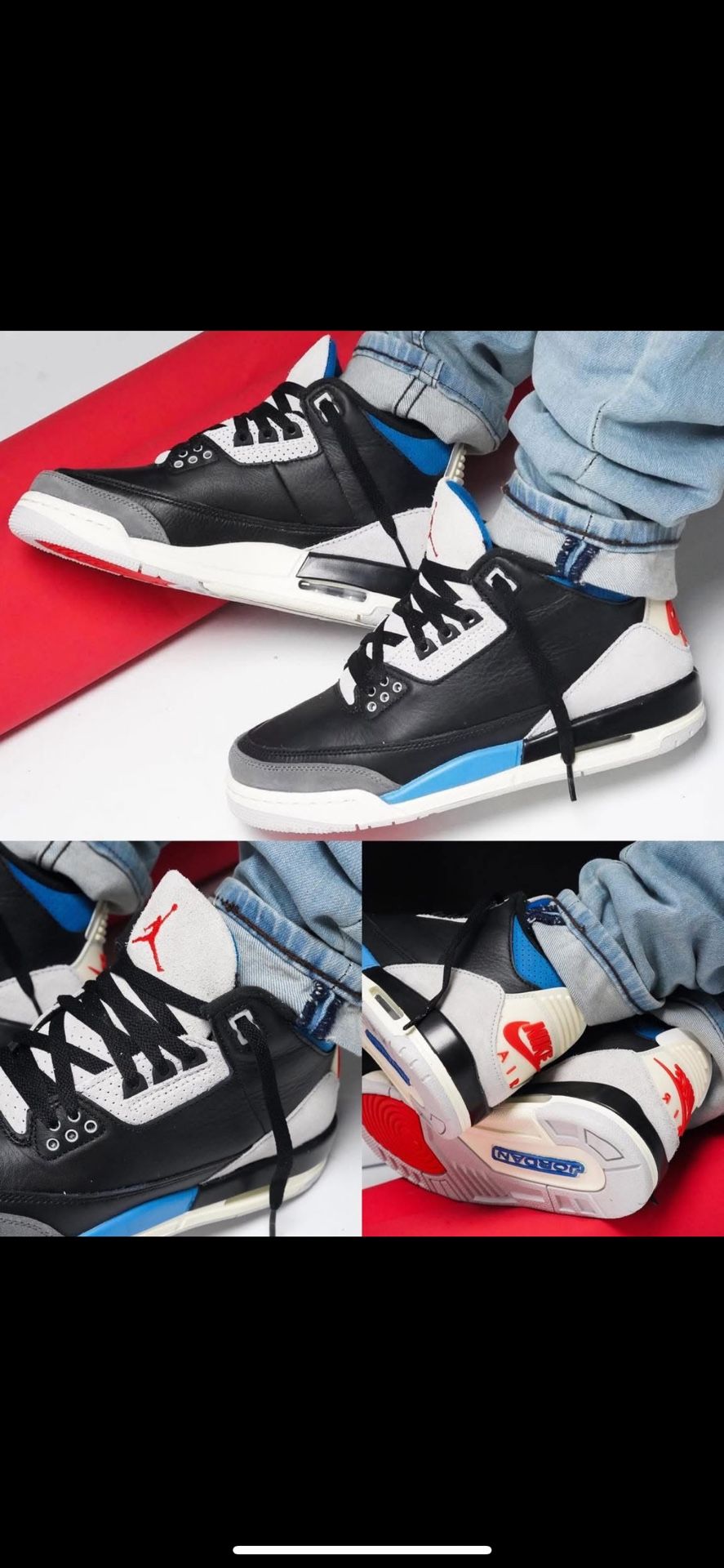Jordan retro 3s in stock in all sizes 🔥🔥🔥 Don’t miss out selling fast super!!!! 🔥🔥 Men’s $249 kids $189 hurrrryyyy!!!!!!!!!