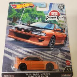 Hot Wheels Orange 1998 Subaru Impreza 22B Sti-version 