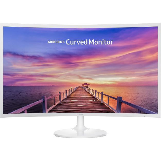 White 27” PC Curved Samsung Monitor