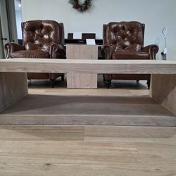 Pottery barn Folsom rectangular coffee table and end table, desert pine color