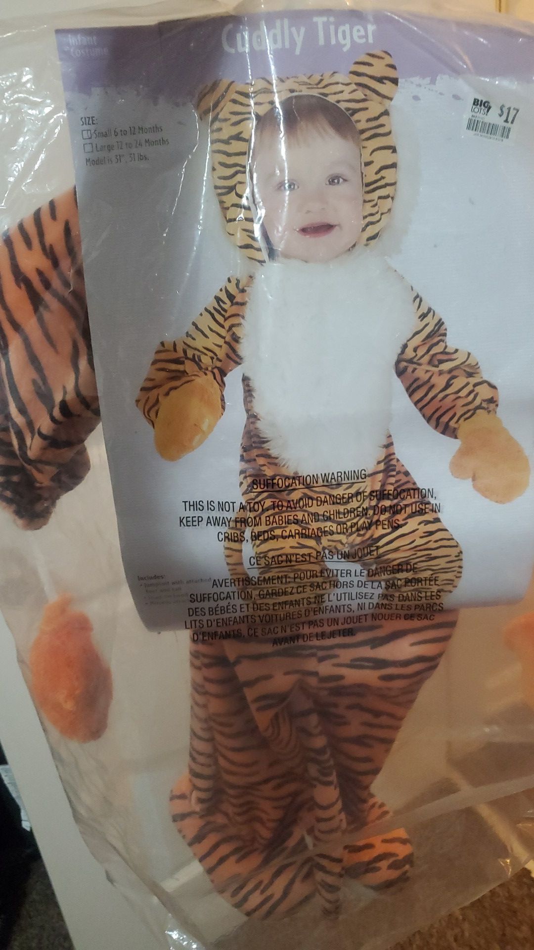 Tiger baby costume