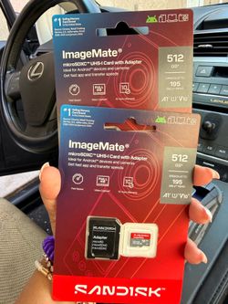 Two 512GB microSDXC Memory Cards with Adapters (two unopened)