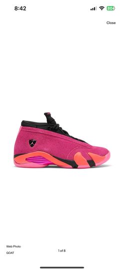 Wmns Air Jordan 14 Retro Low 'Shocking Pink' 5