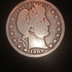 1909 Barber Quarter (Key Date)