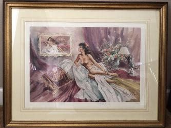 Signed limited edition print, Gordon King. “Camille”