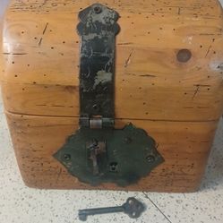 Old Wooden Lock Box For Sale  $25