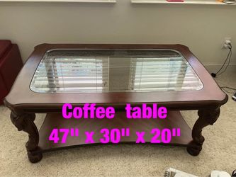 Coffee  table  (47" x 30" x 20")  -  $50