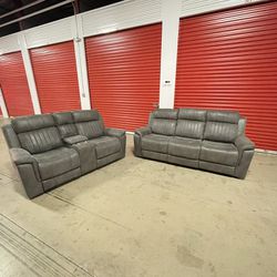 Free Delivery & Installation | GARCELLE® 2-PC POWER RECLINING SOFA & LOVESEAT SET