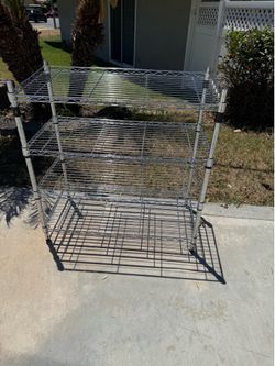 Metal bakers rack storage shelves