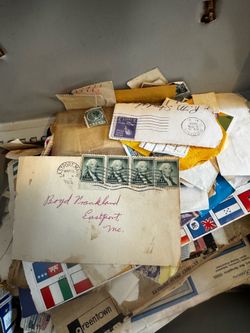 Stamps and postcards
