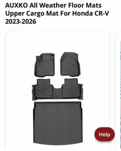 All Weather Floor Mats Upper Cargo Mat For Honda CR-V 2023-2026
