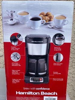 Hamilton Beach FrontFill 5 Cup Programmable Coffee Maker 46111 Black Silver