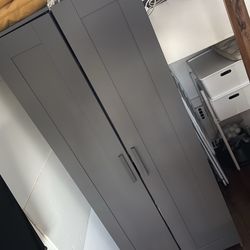 IKEA BRIMNES Wardrobe with 2 doors, white, 30 3/4x19 5/8x74 3/4 "