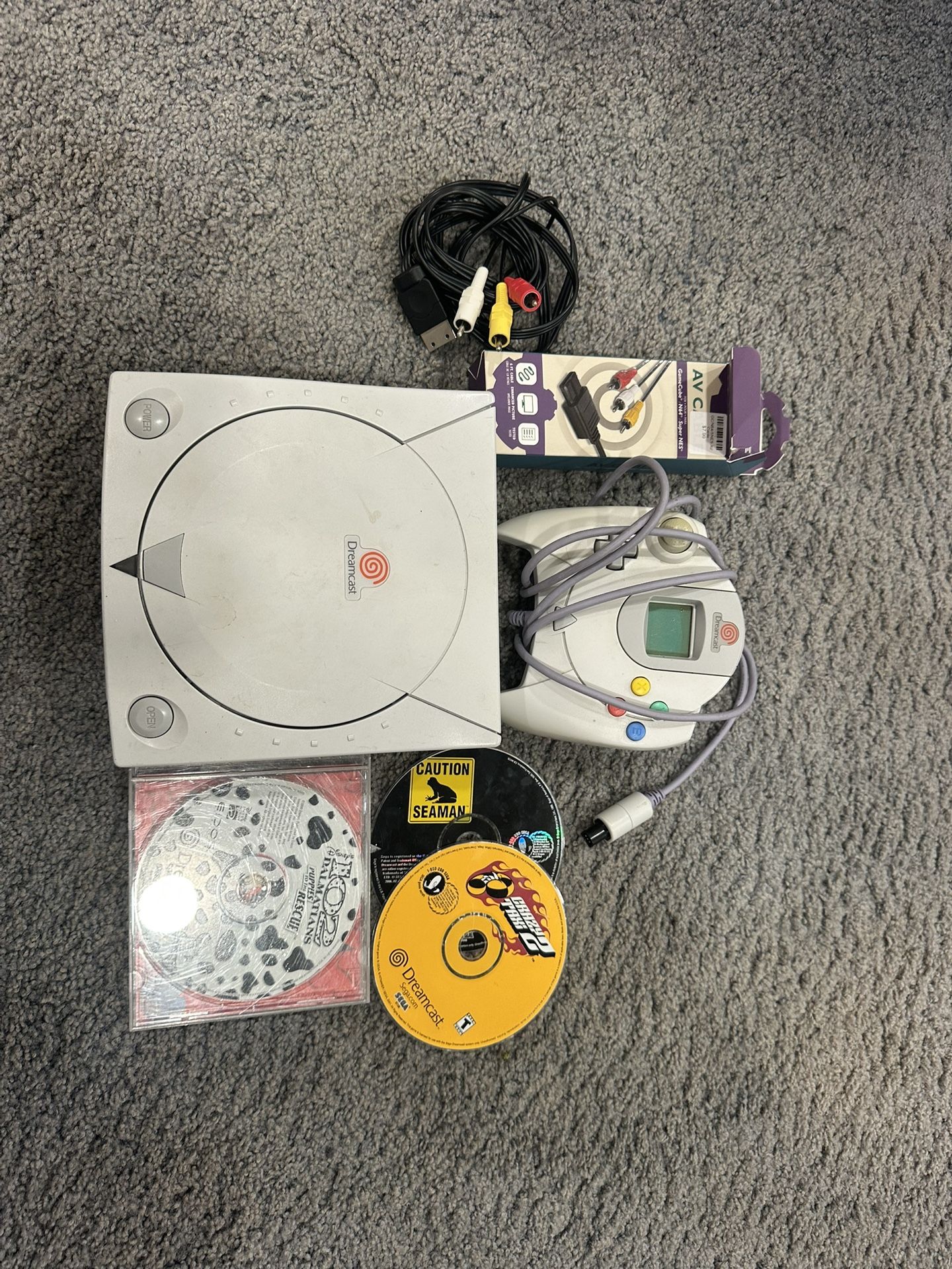 Sega Dreamcast With Games And Controller, Working 