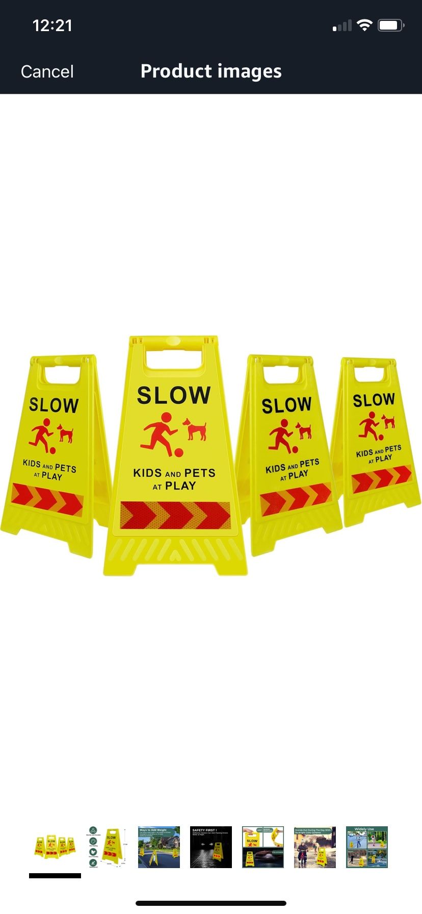4 Pack Slow Down Kids at Play Sign,Kids/Children at Play Safety Signs for Street,Kids Playing Sign for Street,Double-Sided Text and Graphics with Refl