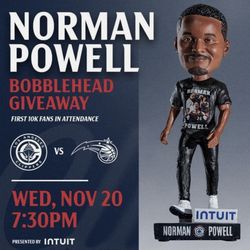 Norman Powell Limited Edition Bobblehead LA Clippers SGA 2024 • Miami Heat | New, Never Displayed
