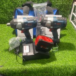 Bosch GDS18V-770C, GDS740C, GAL18V-160C, 12AH Battery, Attachment, & Carry Case