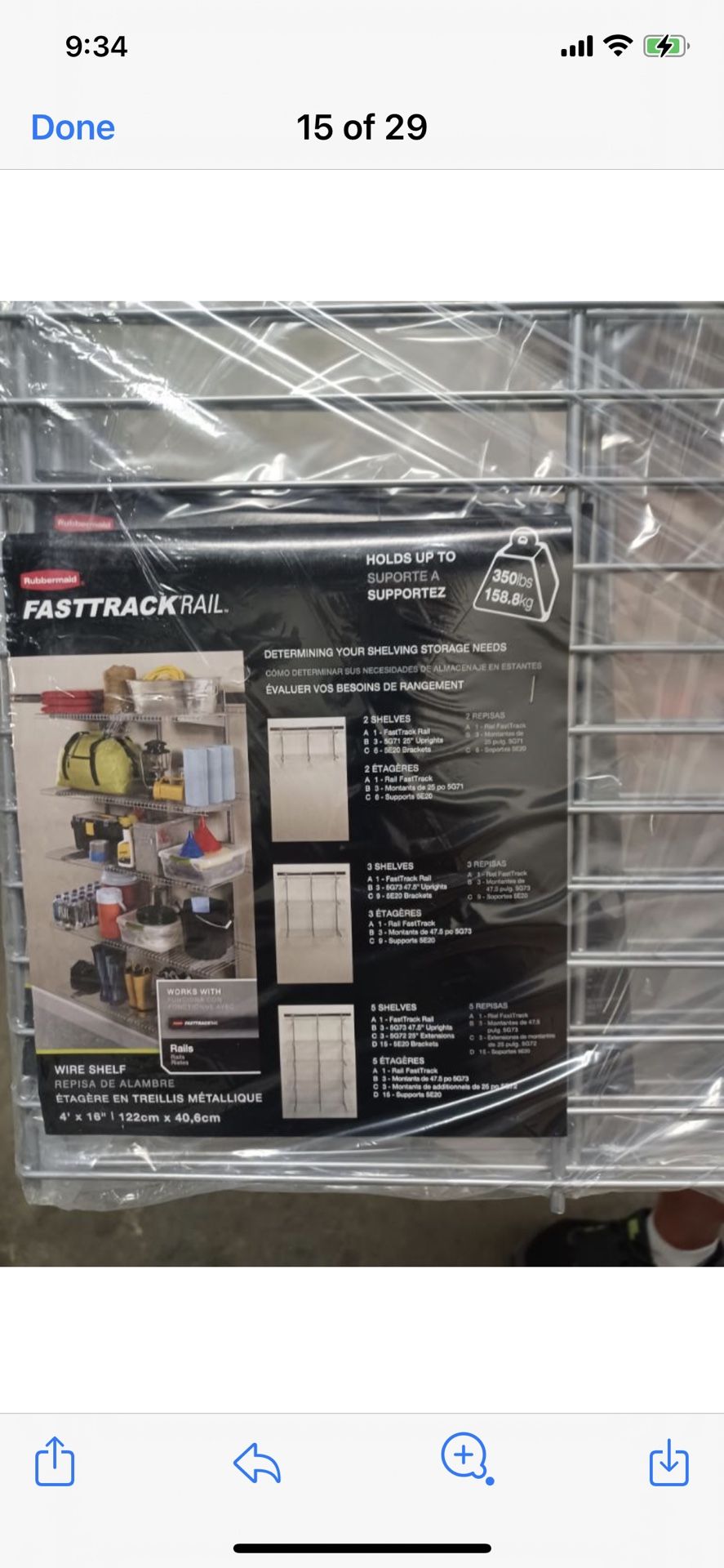 Fast Track Wire Shelves ( 6 Per Box)