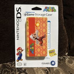 NEW Super FIRE Mario Hard shell 6 Game protective Storage Case Nintendo DS