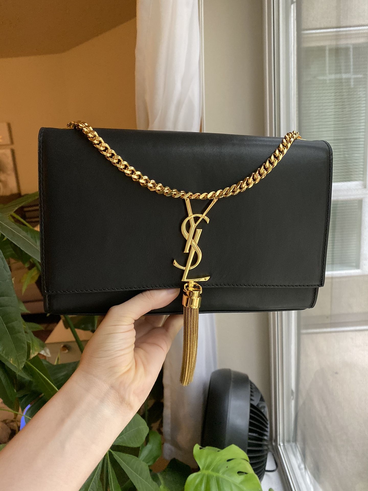 Ysl Kate smooth leather crossbody bag with tassel