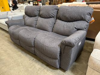 NEW! LA-Z-BOY Power Plus Dark Grey Power Reclining Sofa (Cord and Remote Not Included)