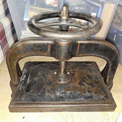 Antique Vintage 19th Century 1800s American Victorian Cast Iron Book Press 