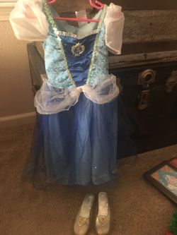 Cinderella’s princess dress and matching heels