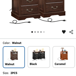 2 set dressers Walnut