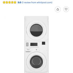 Whirlpool - 3.1 Cu. Ft. Front Load Washer and 6.7 Cu. Ft. Gas Dryer with Space Saving Configuration