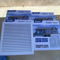New Zepoty 18" x 18" White Aluminum Gable Vents (4-Piece Set)