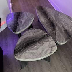 Marble coffee table set