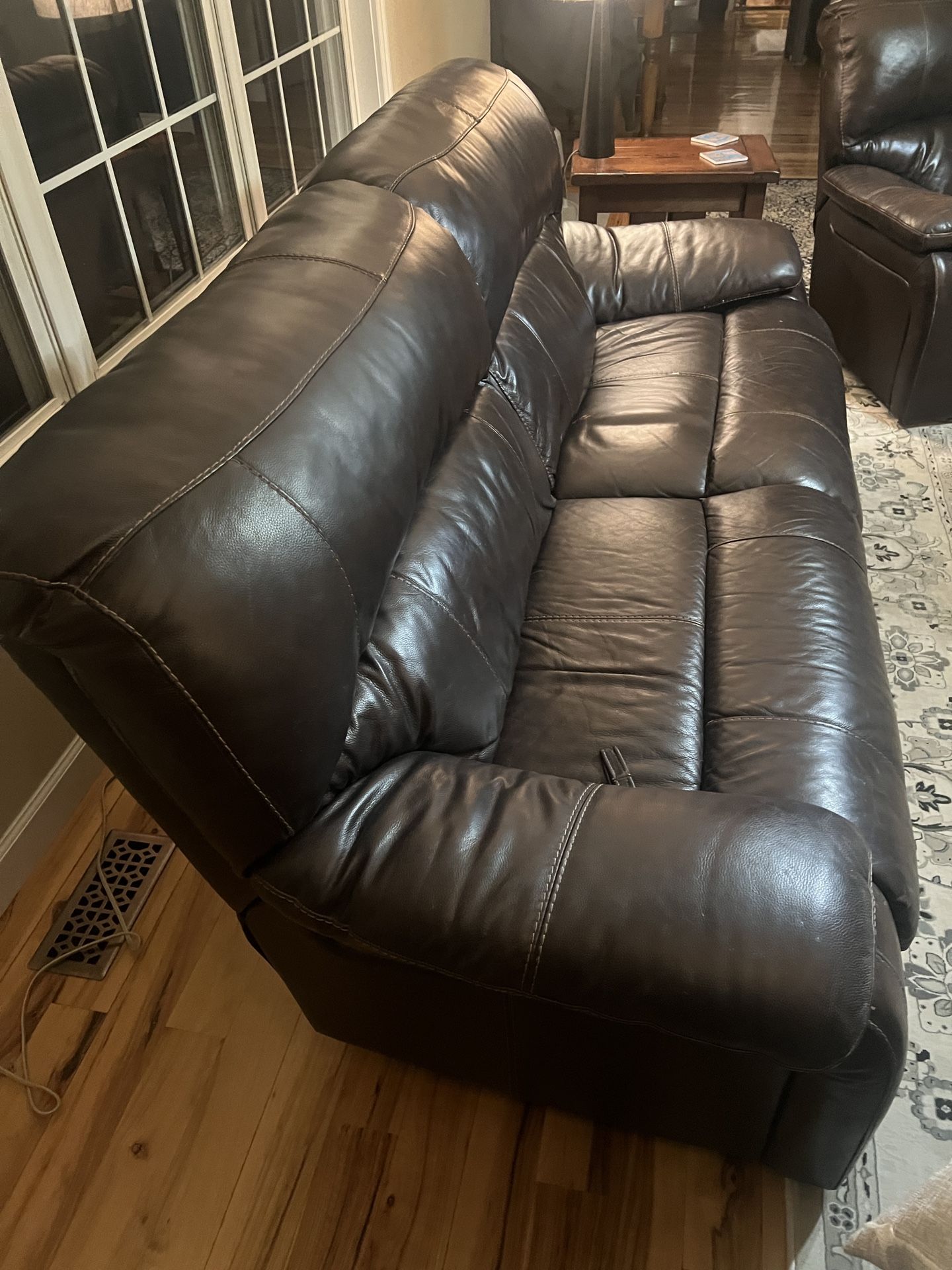 Leather Couch   Leather Chair 