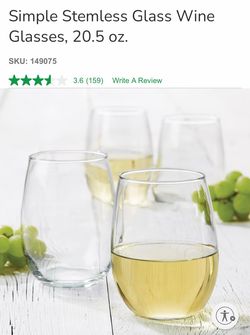 Stemless wine glasses
