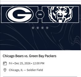4 Tickets Chicago Bears vs Green Bay Packers