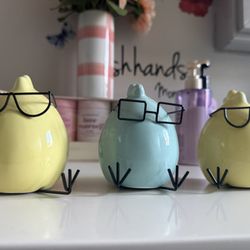3 Little Ceramic Chicks 🐤 