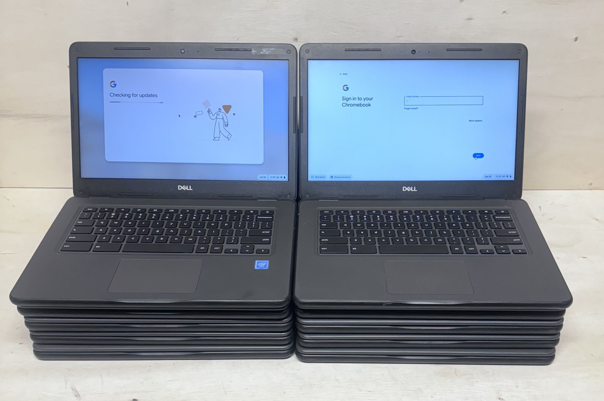 Dell Chromebook 3400 P101G 14" Celeron N4000 1.10GHz 4GB RAM 16GB SSD lot 20 pc
